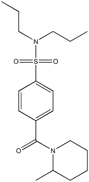 4-(2-methylpiperidine-1-carbonyl)-N,N-dipropylbenzenesulfonamide 结构式