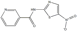 N-(5-nitro-1,3-thiazol-2-yl)pyridine-3-carboxamide 结构式