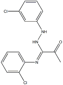 N-(3-chloroanilino)-N'-(2-chlorophenyl)-2-oxopropanimidamide 结构式