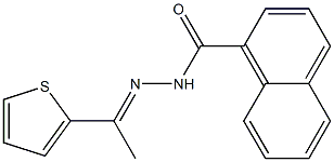 N-[(E)-1-thiophen-2-ylethylideneamino]naphthalene-1-carboxamide 结构式