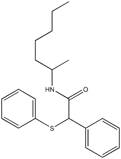 N-heptan-2-yl-2-phenyl-2-phenylsulfanylacetamide 结构式