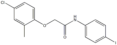 2-(4-chloro-2-methylphenoxy)-N-(4-iodophenyl)acetamide 结构式