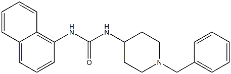 1-(1-benzylpiperidin-4-yl)-3-naphthalen-1-ylurea 结构式