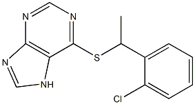 6-[1-(2-chlorophenyl)ethylsulfanyl]-7H-purine 结构式