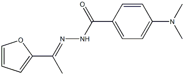 4-(dimethylamino)-N-[(E)-1-(furan-2-yl)ethylideneamino]benzamide 结构式