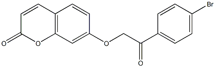 7-[2-(4-bromophenyl)-2-oxoethoxy]chromen-2-one 结构式