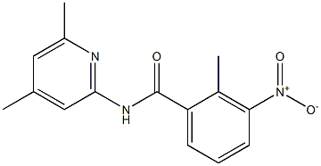 N-(4,6-dimethylpyridin-2-yl)-2-methyl-3-nitrobenzamide 结构式