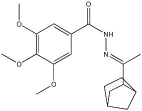 N-[(E)-1-(3-bicyclo[2.2.1]heptanyl)ethylideneamino]-3,4,5-trimethoxybenzamide 结构式