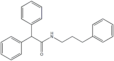 2,2-diphenyl-N-(3-phenylpropyl)acetamide 结构式