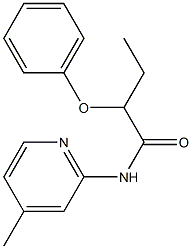 N-(4-methylpyridin-2-yl)-2-phenoxybutanamide 结构式