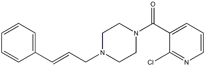 (2-chloropyridin-3-yl)-[4-[(E)-3-phenylprop-2-enyl]piperazin-1-yl]methanone 结构式