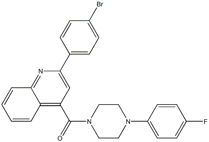 [2-(4-bromophenyl)quinolin-4-yl]-[4-(4-fluorophenyl)piperazin-1-yl]methanone 结构式