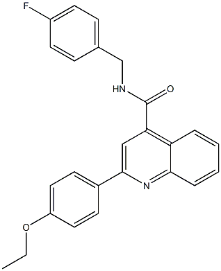 2-(4-ethoxyphenyl)-N-[(4-fluorophenyl)methyl]quinoline-4-carboxamide 结构式