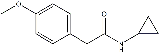 N-cyclopropyl-2-(4-methoxyphenyl)acetamide 结构式