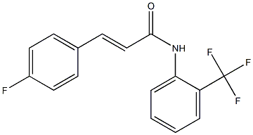 (E)-3-(4-fluorophenyl)-N-[2-(trifluoromethyl)phenyl]prop-2-enamide 结构式