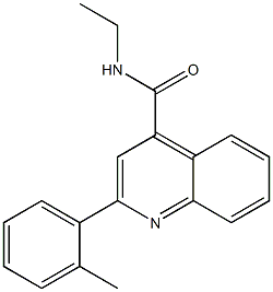 N-ethyl-2-(2-methylphenyl)quinoline-4-carboxamide 结构式