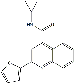 N-cyclopropyl-2-thiophen-2-ylquinoline-4-carboxamide 结构式