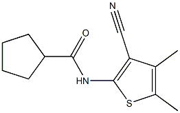 N-(3-cyano-4,5-dimethylthiophen-2-yl)cyclopentanecarboxamide 结构式