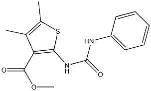 methyl 4,5-dimethyl-2-(phenylcarbamoylamino)thiophene-3-carboxylate 结构式