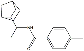 N-[1-(3-bicyclo[2.2.1]heptanyl)ethyl]-4-methylbenzamide 结构式