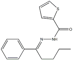 N-[(E)-1-phenylpentylideneamino]thiophene-2-carboxamide 结构式