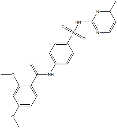 2,4-dimethoxy-N-[4-[(4-methylpyrimidin-2-yl)sulfamoyl]phenyl]benzamide 结构式