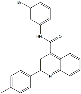 N-(3-bromophenyl)-2-(4-methylphenyl)quinoline-4-carboxamide 结构式