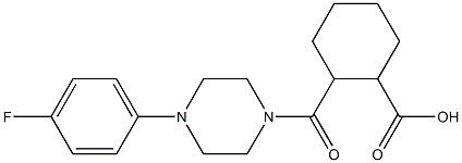 2-[4-(4-fluorophenyl)piperazine-1-carbonyl]cyclohexane-1-carboxylic acid 结构式