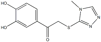 1-(3,4-dihydroxyphenyl)-2-[(4-methyl-1,2,4-triazol-3-yl)sulfanyl]ethanone 结构式