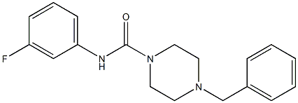 4-benzyl-N-(3-fluorophenyl)piperazine-1-carboxamide 结构式