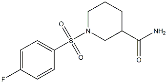 1-(4-fluorophenyl)sulfonylpiperidine-3-carboxamide 结构式