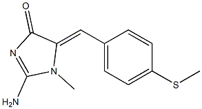 (5Z)-2-amino-1-methyl-5-[(4-methylsulfanylphenyl)methylidene]imidazol-4-one 结构式