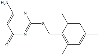 6-amino-2-[(2,4,6-trimethylphenyl)methylsulfanyl]-1H-pyrimidin-4-one 结构式