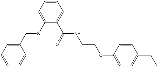 2-benzylsulfanyl-N-[2-(4-ethylphenoxy)ethyl]benzamide 结构式