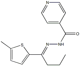 N-[(E)-1-(5-methylthiophen-2-yl)butylideneamino]pyridine-4-carboxamide 结构式