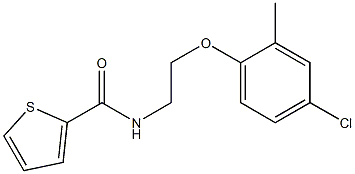 N-[2-(4-chloro-2-methylphenoxy)ethyl]thiophene-2-carboxamide 结构式