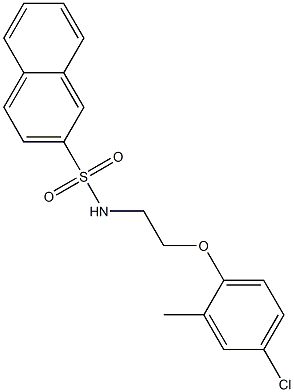 N-[2-(4-chloro-2-methylphenoxy)ethyl]naphthalene-2-sulfonamide 结构式