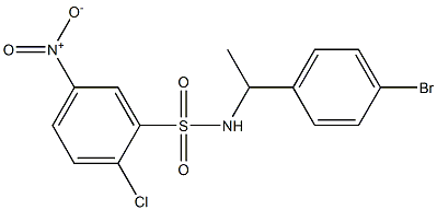 N-[1-(4-bromophenyl)ethyl]-2-chloro-5-nitrobenzenesulfonamide 结构式
