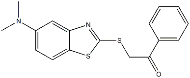 2-[[5-(dimethylamino)-1,3-benzothiazol-2-yl]sulfanyl]-1-phenylethanone 结构式