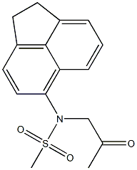 N-(1,2-dihydroacenaphthylen-5-yl)-N-(2-oxopropyl)methanesulfonamide 结构式