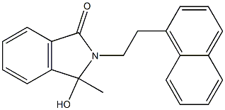 3-hydroxy-3-methyl-2-(2-naphthalen-1-ylethyl)isoindol-1-one 结构式