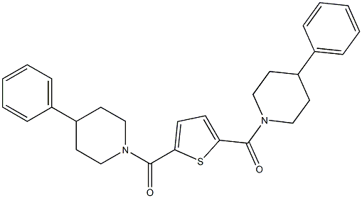 [5-(4-phenylpiperidine-1-carbonyl)thiophen-2-yl]-(4-phenylpiperidin-1-yl)methanone 结构式