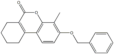 4-methyl-3-phenylmethoxy-7,8,9,10-tetrahydrobenzo[c]chromen-6-one 结构式