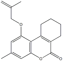 3-methyl-1-(2-methylprop-2-enoxy)-7,8,9,10-tetrahydrobenzo[c]chromen-6-one 结构式