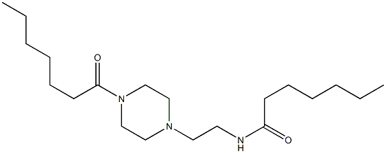 N-[2-(4-heptanoylpiperazin-1-yl)ethyl]heptanamide 结构式