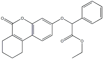 ethyl 2-[(6-oxo-7,8,9,10-tetrahydrobenzo[c]chromen-3-yl)oxy]-2-phenylacetate 结构式