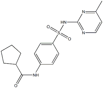 N-[4-[(4-methylpyrimidin-2-yl)sulfamoyl]phenyl]cyclopentanecarboxamide 结构式