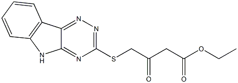 ethyl 3-oxo-4-(5H-[1,2,4]triazino[5,6-b]indol-3-ylsulfanyl)butanoate 结构式