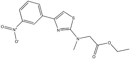 ethyl 2-[methyl-[4-(3-nitrophenyl)-1,3-thiazol-2-yl]amino]acetate 结构式