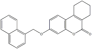 3-(naphthalen-1-ylmethoxy)-7,8,9,10-tetrahydrobenzo[c]chromen-6-one 结构式